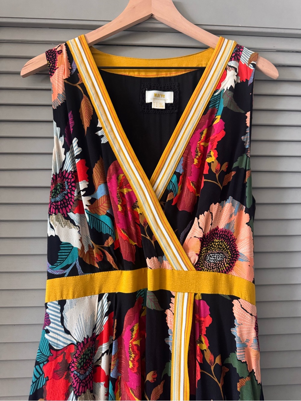 Anthropologie Maeve | Rare Cottage Core Botanica Wrap Midi Dress ~ US 14 - Picture 7 of 9